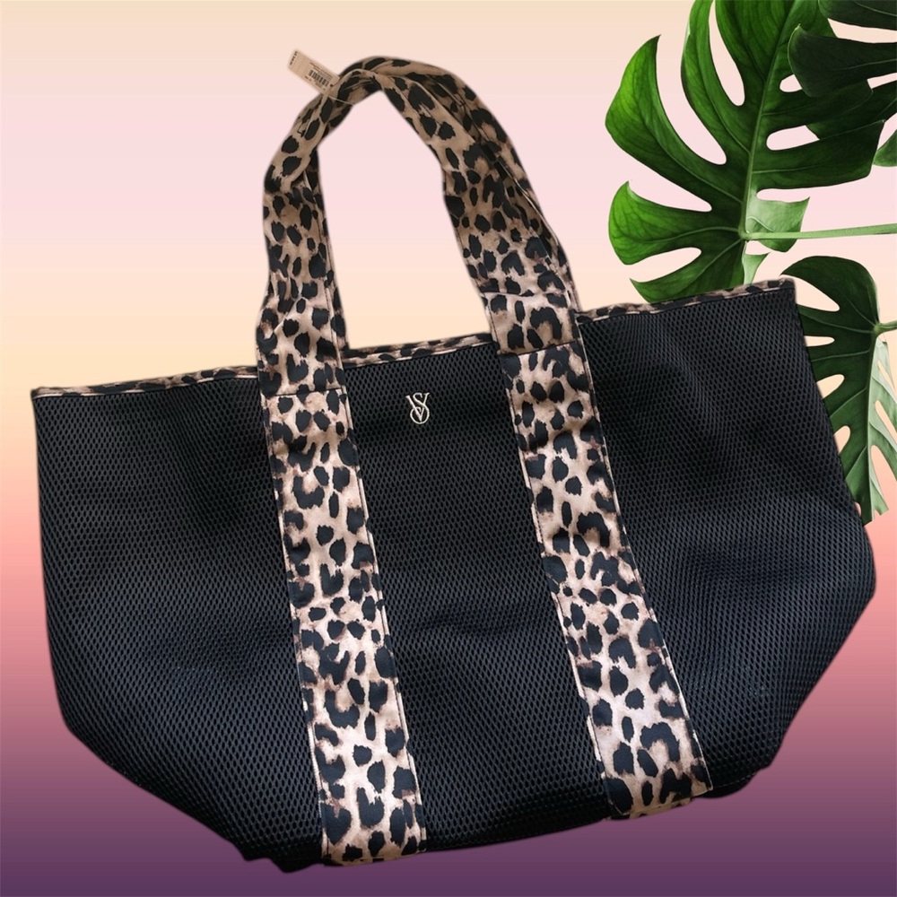 NEW Victoria's Secret Leopard Mesh Tote Bag